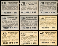 1950-51 Topps “Freedom's War (709-2)- 9 Diff.