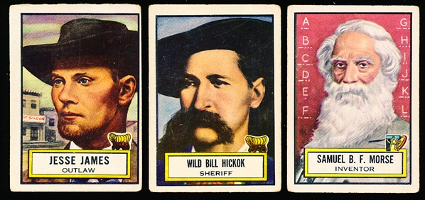 1952 Topps “Look ‘N See" (R714-16)- 3 Diff. SPs