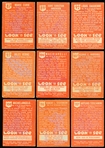 1952 Topps “Look ‘N See (R714-16)- 9 Diff.