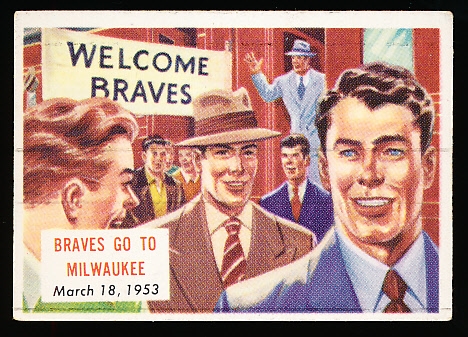 1954 Topps “Scoop" (R714-19)- #130 Braves Go To Milwaukee