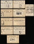 1954 Topps “Scoop (R714-19)- 10 Diff. High Series