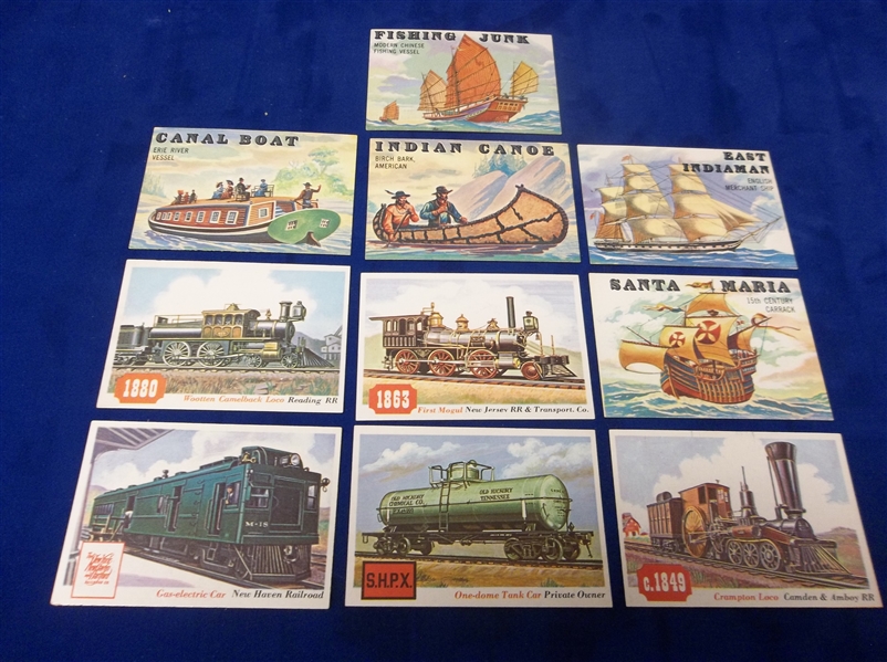 1955 Topps “Rails & Sails" (R714-17)- 10 Diff. Low Series