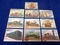 1955 Topps “Rails & Sails (R714-17)- 10 Diff. Low Series