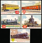 1955 Topps “Rails & Sails (R714-17)- 5 Diff. High Series Rails