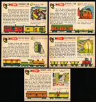1955 Topps “Rails & Sails (R714-17)- 5 Diff. High Series Rails