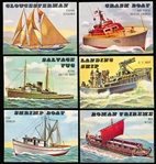 1955 Topps “Rails & Sails (R714-17)- 6 Diff. High Series Sails
