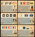 1955 Topps “Rails & Sails (R714-17)- 6 Diff. High Series Sails