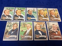 1956 Topps “U.S. Presidents (R714-23)- 9 Asst.
