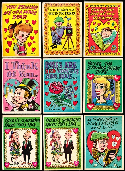 1959 Topps “Funny Valentines 1st Series" (R708-2a)- 12 Asst.