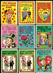 1959 Topps “Funny Valentines 1st Series (R708-2a)- 12 Asst.