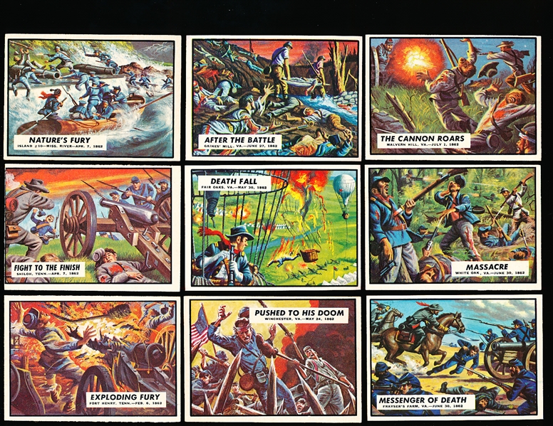 1962 Topps “Civil War News" (R709-5)- 9 Diff.