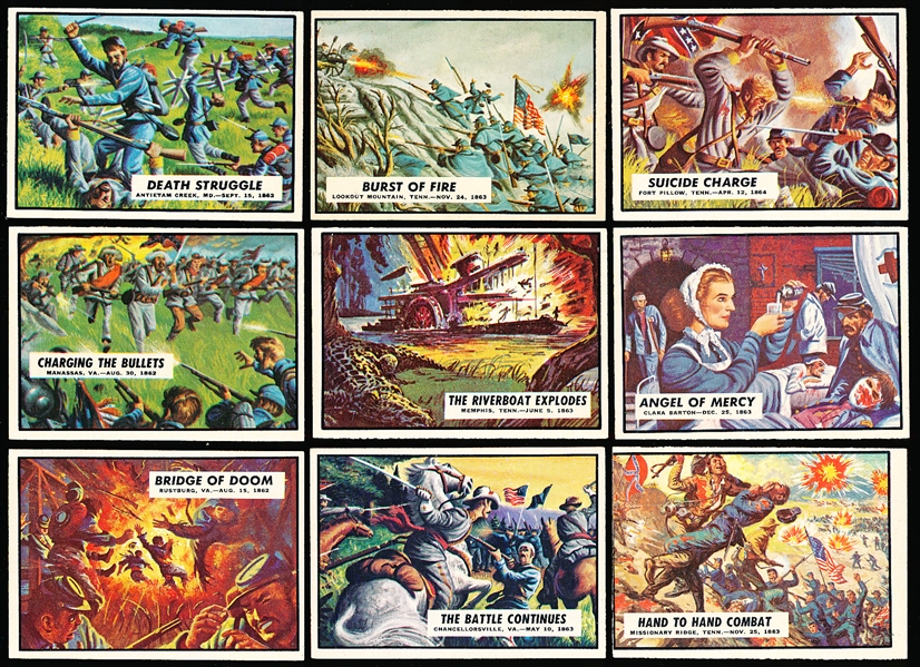 1962 Topps “Civil War News" (R709-5)- 9 Diff.