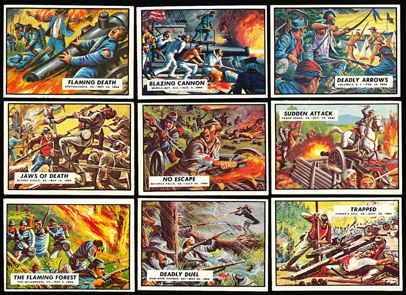 1962 Topps “Civil War News" (R709-5)- 9 Diff.