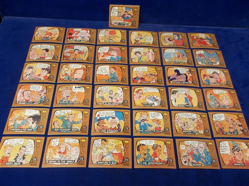 1980 Fleer “T.V. Smelly Award" Stickers- 45 Diff.