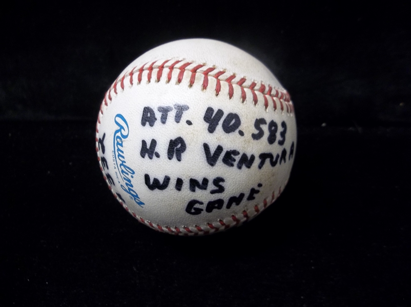 July 29, 1991 MLB Official Game Baseball- Brewers @  White Sox