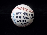 July 29, 1991 MLB Official Game Baseball- Brewers @  White Sox