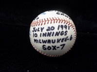 July 29, 1991 MLB Official Game Baseball- Brewers @  White Sox