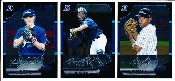 2005 Bowman Draft Picks and Prospects Bsbl. “AFLAC Chrome Redemption"- 1 Complete Set of 14 Cards