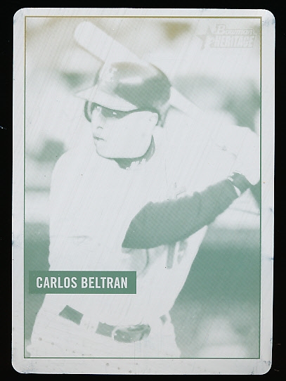 2005 Bowman Heritage Bb- 1 of 1 Black Printing Plate- #108 Carlos Beltran, Mets