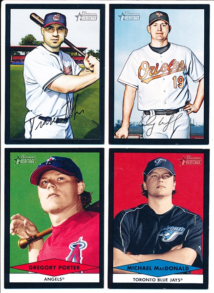 2007 Bowman Heritage Bb- “Black" Parallels- 4 Diff.