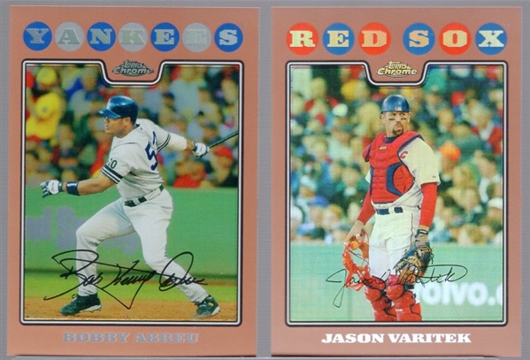 2008 Topps Chrome Bsbl. “Copper Refractor"- 14 Asst.