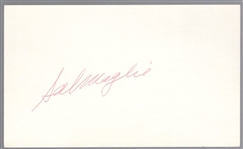 Autographed Sal Maglie MLB Index Card