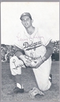 Autographed Larry Sherry Los Angeles Dodgers MLB J. D. McCarthy B/W Photo Postcard