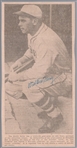 Autographed Bill Terry New York Giants MLB B/W 4 x 7-7/8 Newspaper Photo