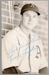 Autographed Eric Tipton Philadelphia A's MLB B/W Photo Postcard