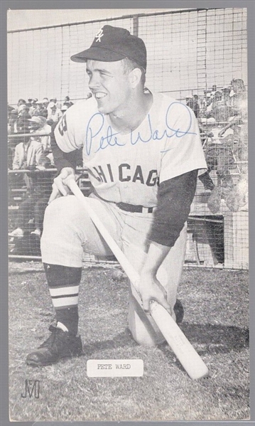 Autographed Pete Ward Chicago White Sox MLB J. D. McCarthy B/W Photo Postcard