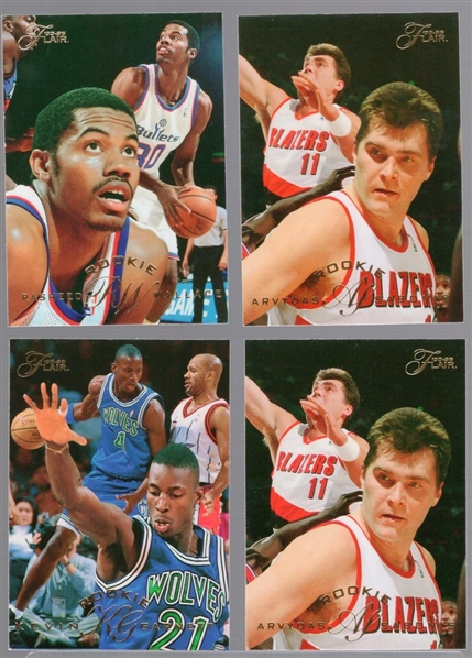 1995-96 Flair Bskbl.- 4 Asst./ 3 Diff. Rookie Cards