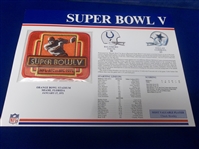 Super Bowl V Willabee & Ward Patch- Colts 16 Cowboys 13 @ Miami