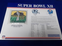 Super Bowl XII Willabee & Ward Patch- Cowboys 27 Broncos 10 @ New Orleans