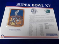 Super Bowl XV Willabee & Ward Patch- Raiders 27 Eagles 10 @ New Orleans