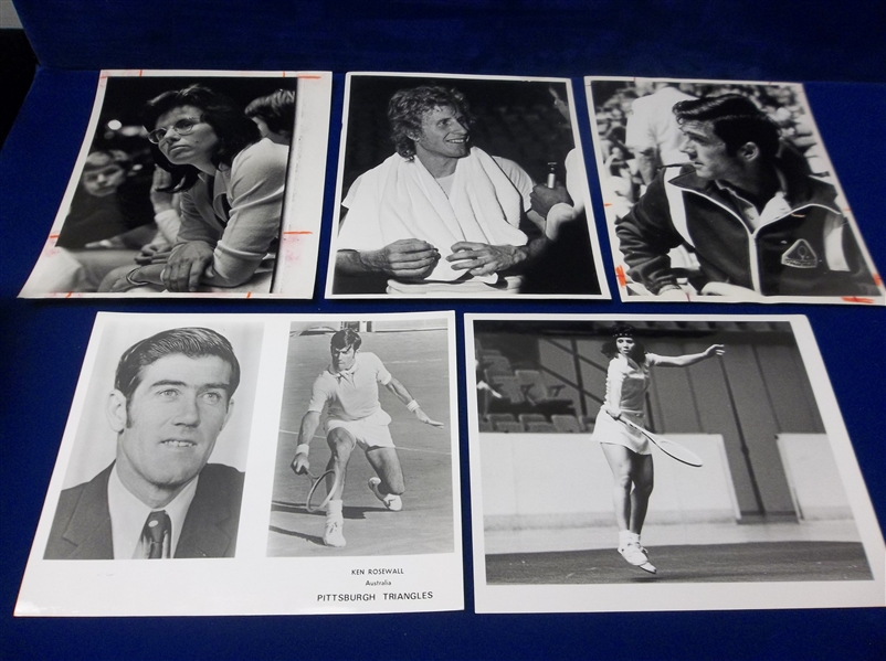 12 Diff. 1970s Pittsburgh Triangles/ World Team Tennis Press Photos