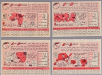 1958 Topps Baseball- 4 Diff