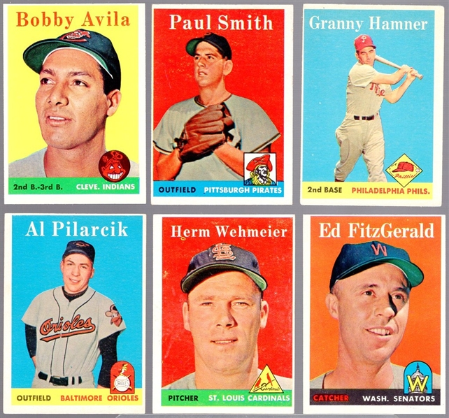 1958 Topps Baseball- 11 Diff