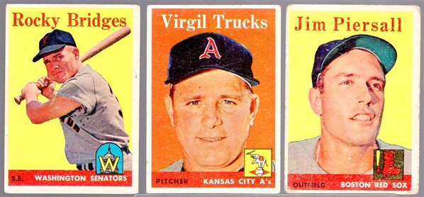 1958 Topps Baseball- 25 Diff