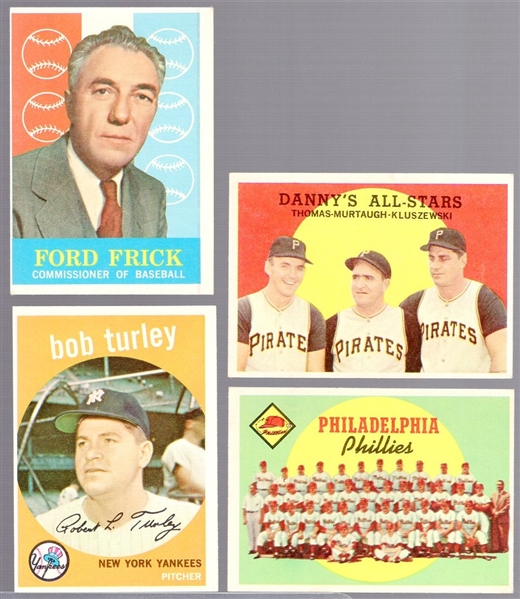 1959 Topps Baseball- 4 Diff