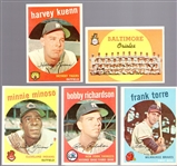 1959 Topps Baseball- 5 Diff