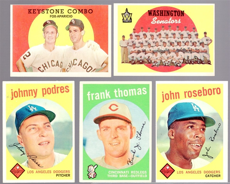 1959 Topps Bb- 5 Diff