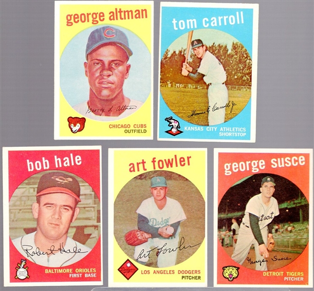 1959 Topps Bb- 5 Diff Hi#s