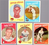1959 Topps Bb- 5 Diff Hi#'s