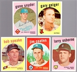 1959 Topps Bb- 5 Diff Hi#'s