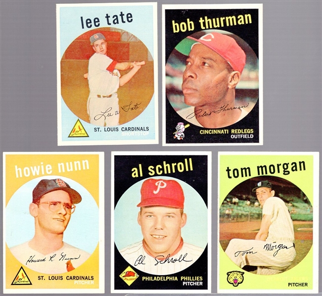 1959 Topps Bb- 5 Diff Hi#s