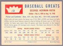 1960 Fleer Bb Greats- #3 Babe Ruth
