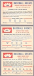1960 Fleer Bb Greats- 3 Diff