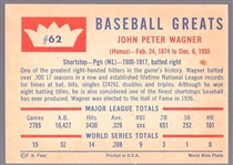 1960 Fleer Bb Greats- #62 Honus Wagner