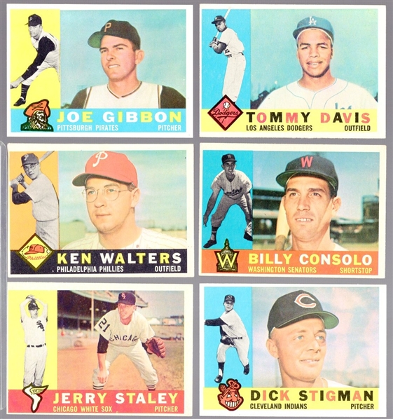 1960 Topps Bb- 6 Diff Hi#s