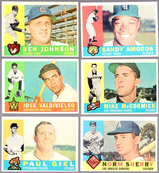 1960 Topps Bb- 6 Diff Hi#s